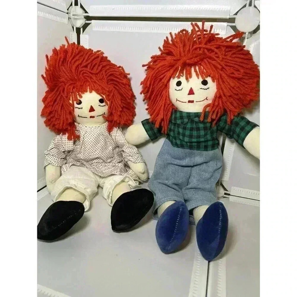 Vintage Raggedy Ann And Andy Dolls New 16” - Picture 1 of 6